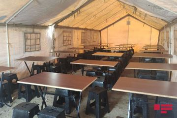 100 tents mounted near Bilesuvar customs border crossing station due to coronavirus threat
