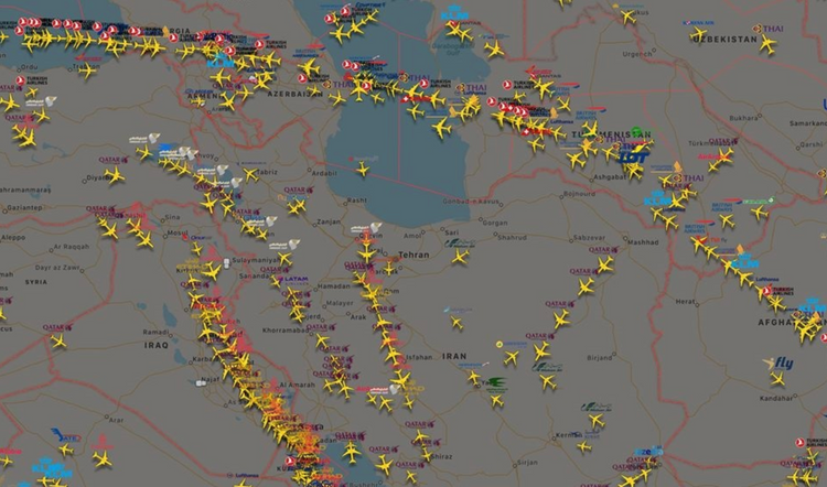 Some airlines start to use Azerbaijan airspace instead of Iran