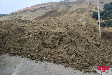 Landslide occurred in Baku’s Badamdar settlement, road closed - UPDATED-1 - PHOTO