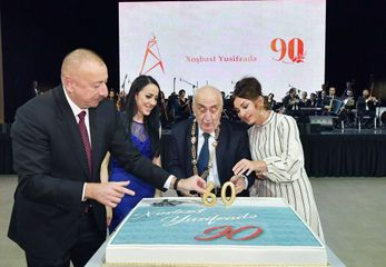President Ilham Aliyev attended ceremony to celebrate 90th anniversary of renowned oil scientist and geologist, academician Khoshbakht Yusifzade - UPDATED