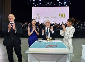 President Ilham Aliyev attended ceremony to celebrate 90th anniversary of renowned oil scientist and geologist, academician Khoshbakht Yusifzade - UPDATED