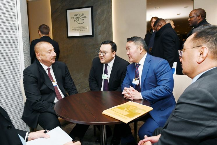 Azerbaijan and Mongolian Presidents met in Davos