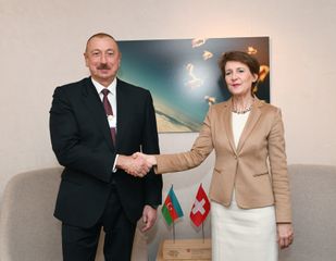 Azerbaijani and Swiss Presidents meet in Davos