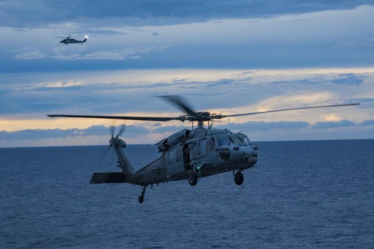 Two missing after U.S. Navy helicopter goes down in the Philippine Sea