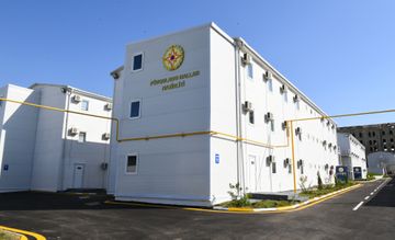 President Ilham Aliyev and first lady Mehriban Aliyeva attended the inauguration of modular hospital for treatment of coronavirus patients opened in Khatai district of Baku - UPDATED