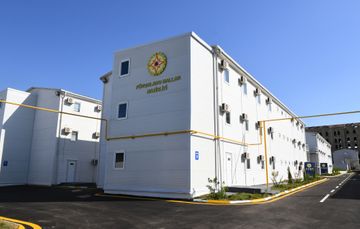 President Ilham Aliyev and first lady Mehriban Aliyeva attended the inauguration of modular hospital for treatment of coronavirus patients opened in Khatai district of Baku - UPDATED