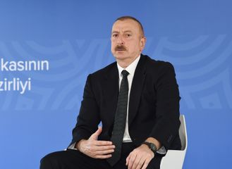 President Ilham Aliyev and first lady Mehriban Aliyeva attended the inauguration of modular hospital for treatment of coronavirus patients opened in Khatai district of Baku - UPDATED