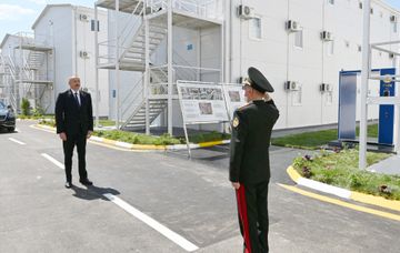 President Ilham Aliyev and first lady Mehriban Aliyeva attended the inauguration of modular hospital for treatment of coronavirus patients opened in Khatai district of Baku - UPDATED