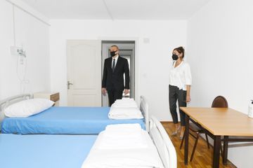 President Ilham Aliyev and first lady Mehriban Aliyeva attended the inauguration of modular hospital for treatment of coronavirus patients opened in Khatai district of Baku - UPDATED