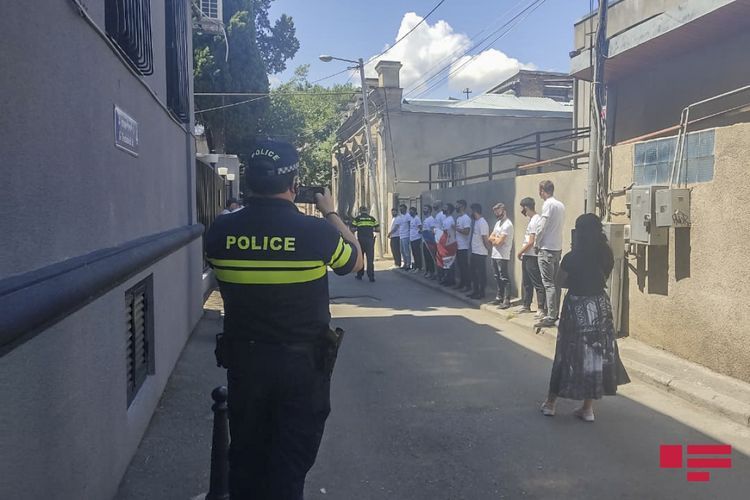 Protest held in front of Armenian Embassy in Tbilisi - PHOTO
