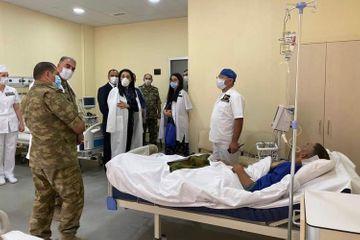 Azerbaijani Ombudsman visits servicemen injured in battles in the Tovuz direction