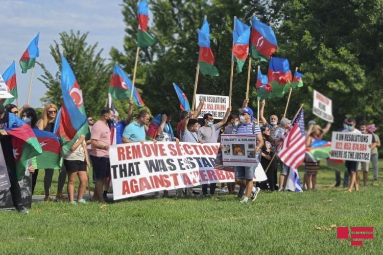 A rally in support of the Azerbaijani Army is being held in Washington - PHOTO - VIDEO