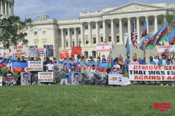 A rally in support of the Azerbaijani Army is being held in Washington - PHOTO - VIDEO