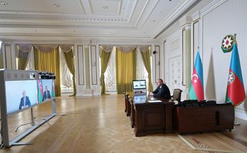 Azerbaijani President receives in a video format Emin Amrullayev on his appointment as Minister of Education