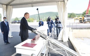 Azerbaijani President attended groundbreaking ceremony for “DOST Evi” Creative, Exhibition and Sales Center in Ismayilli