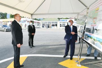 President Ilham Aliyev attended opening of newly renovated Amirvan-Vandam highway - UPDATED