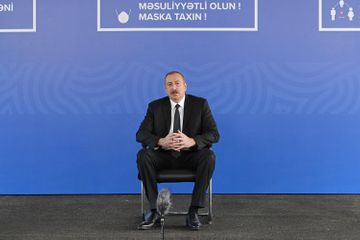  President Ilham Aliyev viewed the conditions created in modular hospital in Shaki