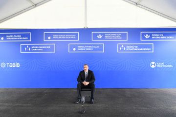  President Ilham Aliyev viewed the conditions created in modular hospital in Shaki
