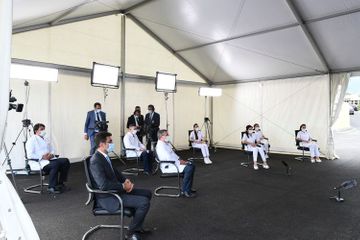  President Ilham Aliyev viewed the conditions created in modular hospital in Shaki