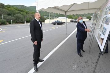 Opening of Gokhmug- Baltalı-Babaratma-Garadaglı-Gudula-Dashuz highway after reconstruction held in Shaki