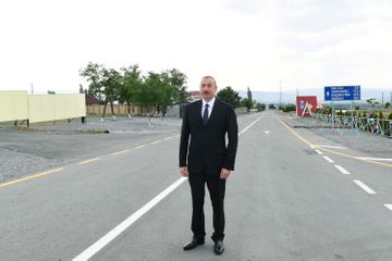 Opening of Gokhmug- Baltalı-Babaratma-Garadaglı-Gudula-Dashuz highway after reconstruction held in Shaki