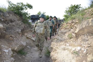 Azerbaijan’s SBS General and Deputy Military Prosecutor visit border with Armenia - PHOTO