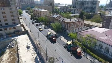 New road junction being created on Yusif Safarov street of Baku