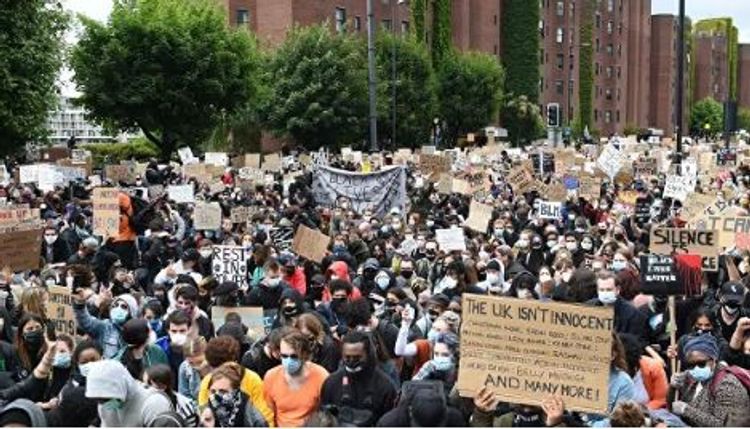 Priti Patel brands Black Lives Matter protests illegal as 135 arrested and 35 police hurt