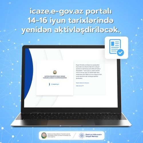 "icaze.e-gov.az" website to be reactivated on June 14-16