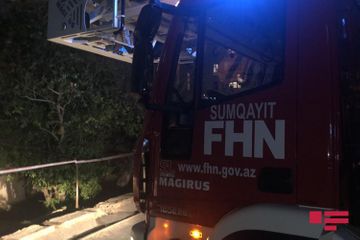 Staircase of residential building collapsed in Sumgayit - UPDATED