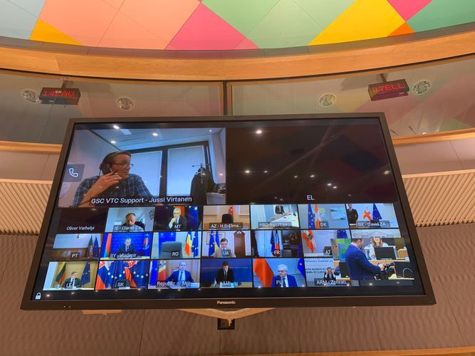 Video conference of the EaP foreign affairs ministers being held