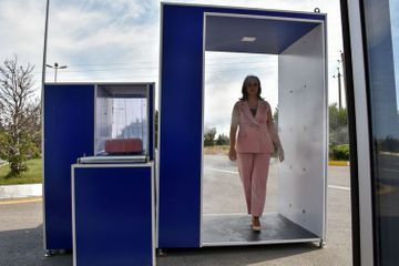 Azerbaijan starts production of disinfection tunnels - PHOTOSESSION