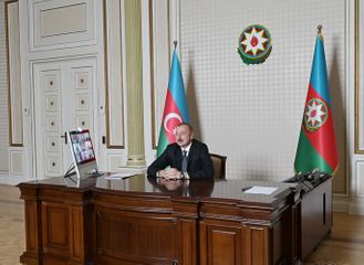 Video conference between President Ilham Aliyev, newly appointed vice president and other representatives of World Bank held