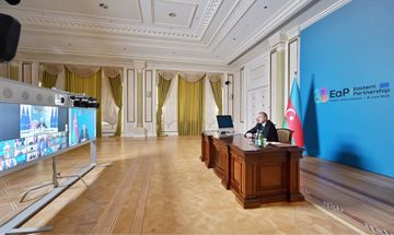 President Ilham Aliyev attended Summit of Eastern Partnership countries in format of video conference