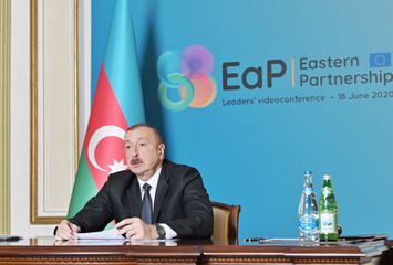 President Ilham Aliyev attended Summit of Eastern Partnership countries in format of video conference