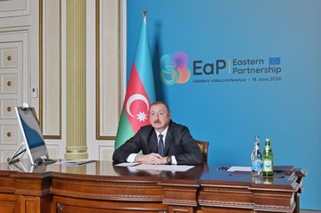 President Ilham Aliyev attended Summit of Eastern Partnership countries in format of video conference
