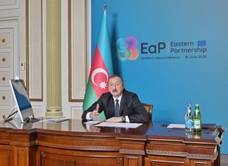 President Ilham Aliyev attended Summit of Eastern Partnership countries in format of video conference