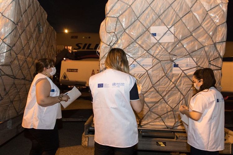 EU and WHO send 160 thousand face masks and 8 thousand protective suits to Azerbaijan