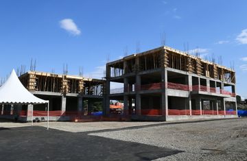 President Ilham Aliyev views construction of residential complex by MIDA in Ganja
