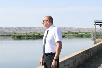 President Ilham Aliyev attended presentation of agropark in Garaaghajli village in Samukh