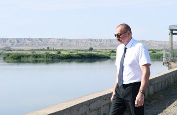 President Ilham Aliyev attended presentation of agropark in Garaaghajli village in Samukh