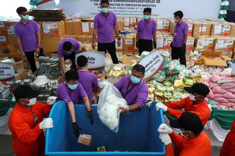 Thailand and Myanmar burn seized drugs worth $2 billion