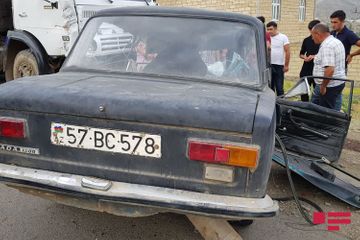 Road accident occurred in Azerbaijan’s Tovuz, father died, 15 years old son injured - PHOTO