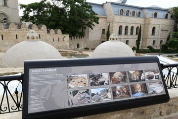 President Ilham Aliyev and first lady Mehriban Aliyeva viewed restoration and conservation works carried out in a part of Icherisheher - PHOTO