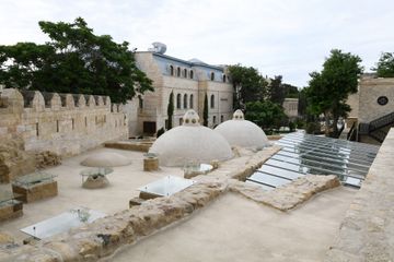 President Ilham Aliyev and first lady Mehriban Aliyeva viewed restoration and conservation works carried out in a part of Icherisheher - PHOTO