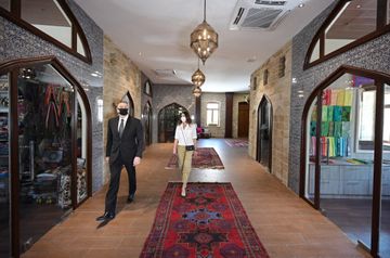 President Ilham Aliyev and first lady Mehriban Aliyeva viewed restoration and conservation works carried out in a part of Icherisheher - PHOTO