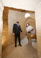 President Ilham Aliyev and first lady Mehriban Aliyeva viewed restoration and conservation works carried out in a part of Icherisheher - PHOTO