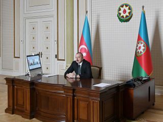 President Ilham Aliyev and  UN WTO Secretary General meet via videoconferencing