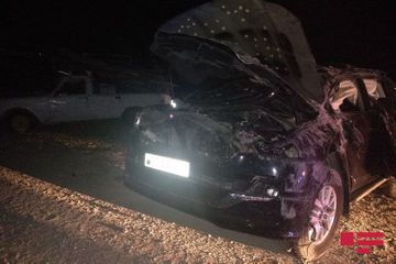 Car overturns on Baku-Gazakh highway, two killed