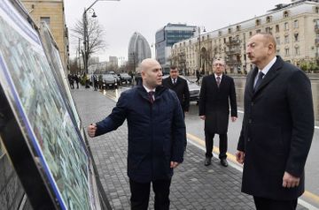 President Ilham Aliyev visited newly-built park where statue of Shah Ismail Khatai relocated - UPDATED
